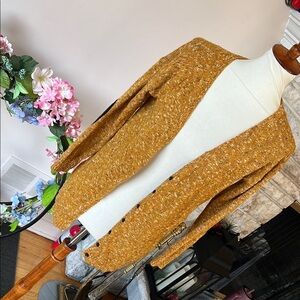 Urban Outfitters Kenzie Mustard Yellow Open Front Cardigan